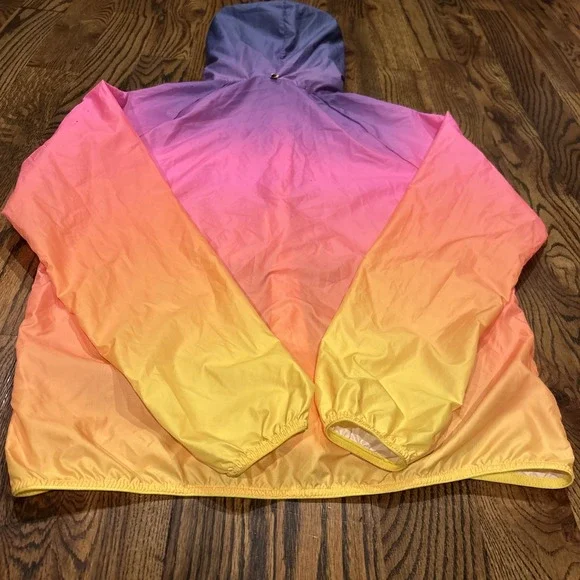 NIKE Windrunner Sunset Windbreaker Mens Medium Pink Pow Wow Hood Pockets Rare - Picture 8 of 13
